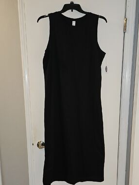 NWT Old Navy Sleeveless Black Maxi Dress, L Tall